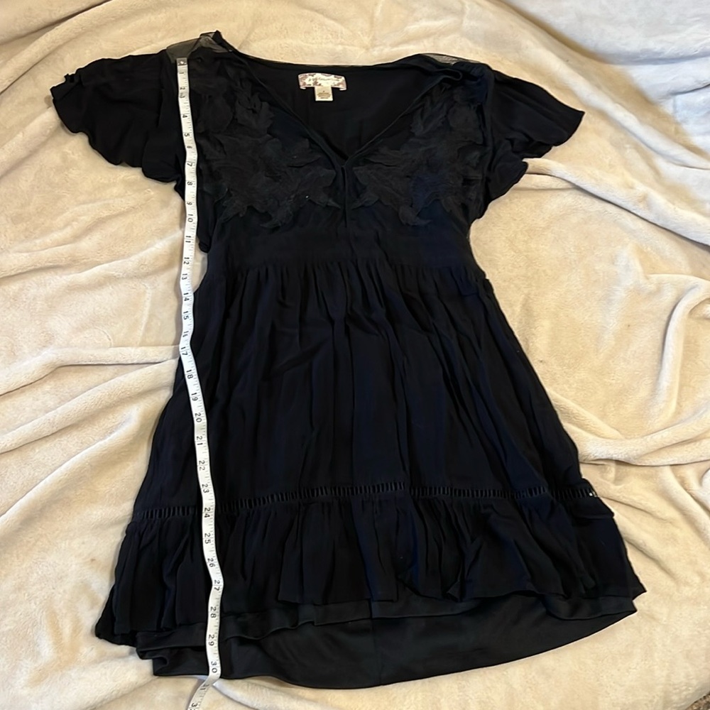 Black Dress with a Sheer Lace Bodice